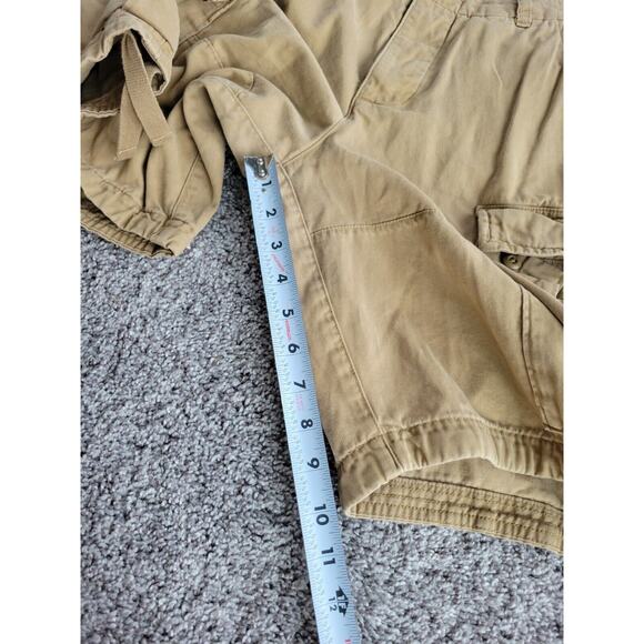Abercrombie & Fitch Heavyweigh cargo shorts Men's Size 31 Beige Button fly Front - Picture 10 of 10